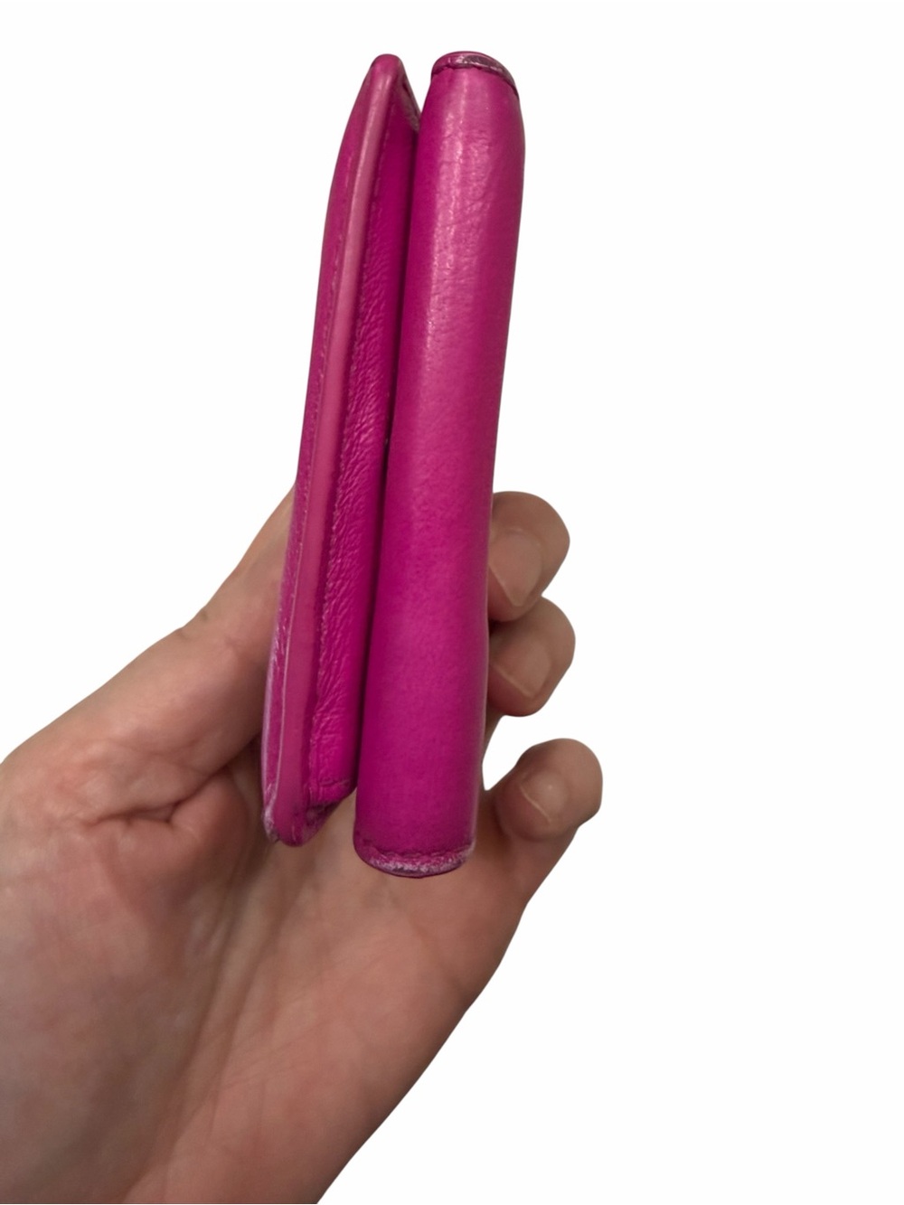 Balenciaga Fuchsia Leather Envelope Card Wallet - Picture 8 of 9